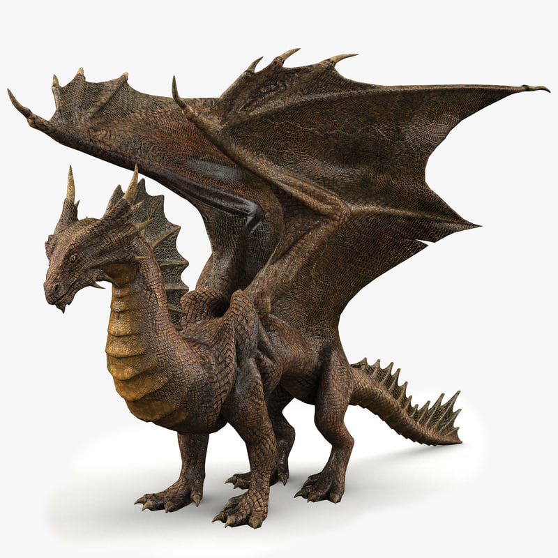 copper dragon 3d model