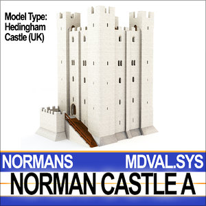 3d c4d medieval norman castle hedingham