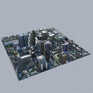 3d max city block cityscapes