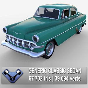 3d generic classic sedan broadway