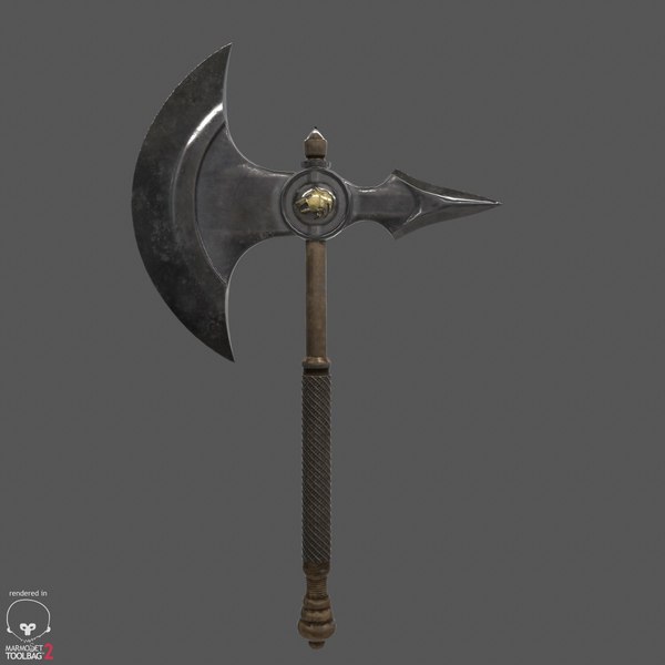 3d Model Warrior Axe 1