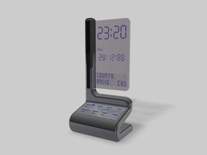 digital radio alarm clock 3d model