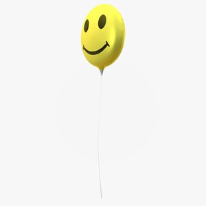 obj balloon helium smiley