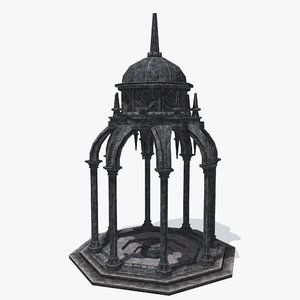 ancient pavilion gothic 3d model