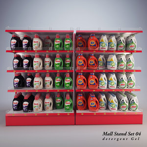mall stand set 3d max