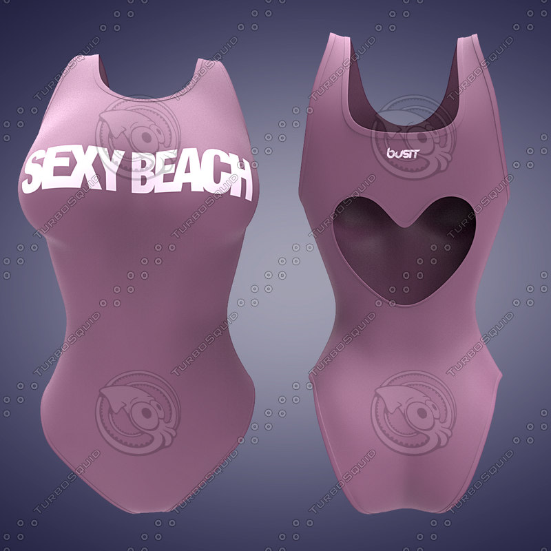 3d model women swimsuit