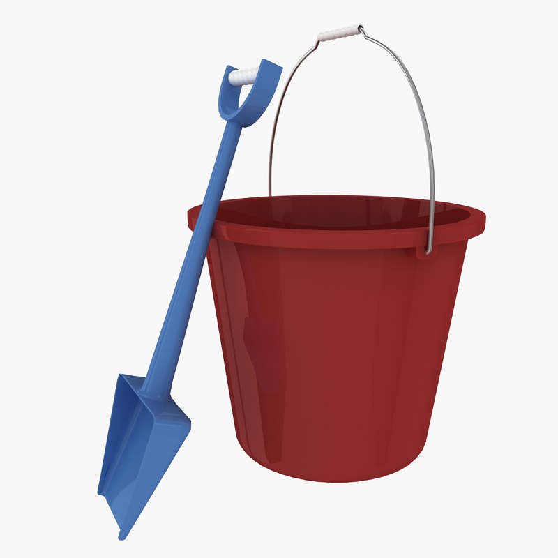 plastic bucket shovel 3ds