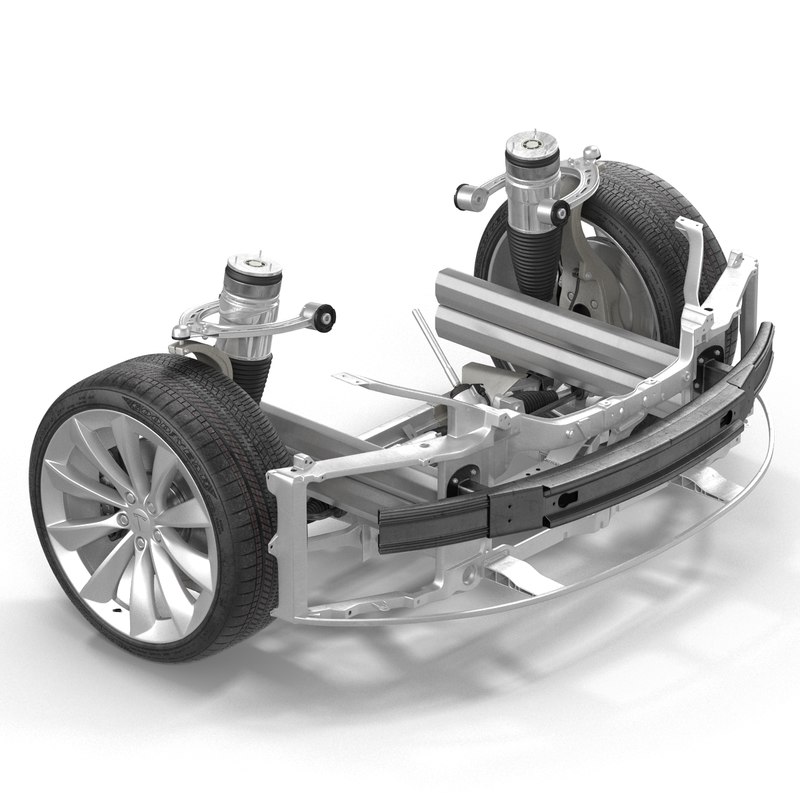 3d model of tesla s suspension modeled