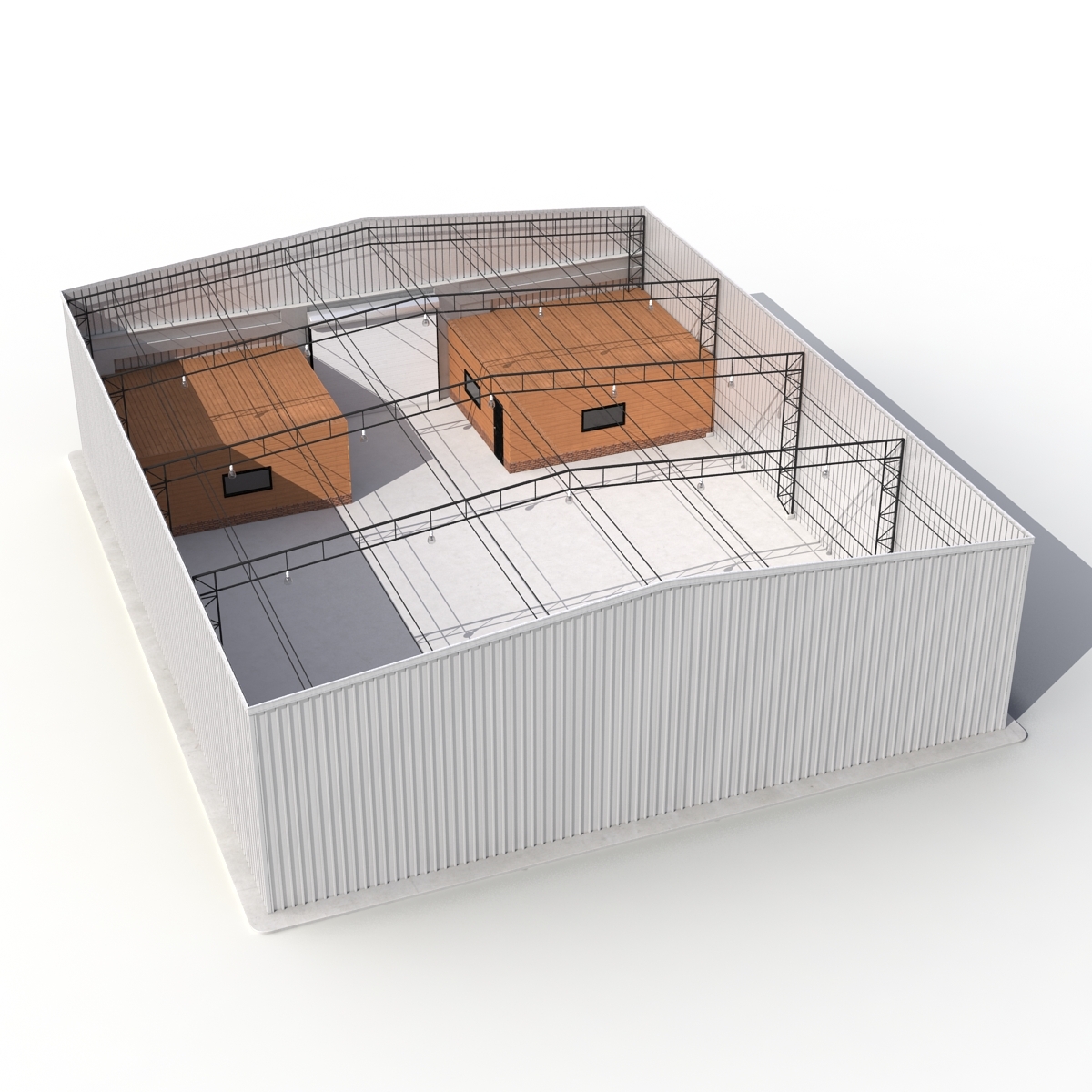 仓库建筑3d模型集合23d模型