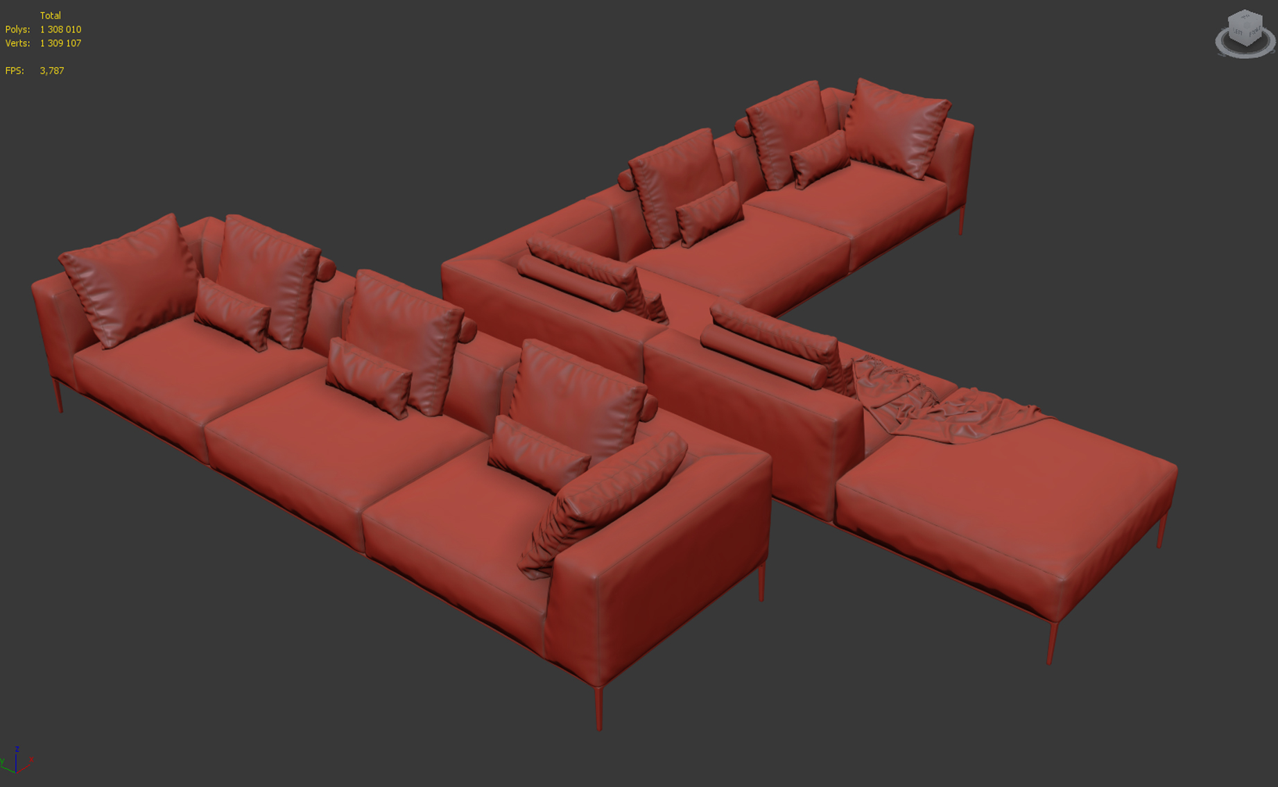 Michel Effe Sofa 3d 3ds