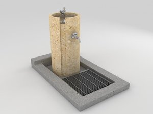 drinking fountain 3d model