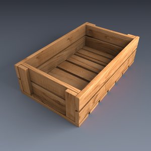 wooden box wood 3d model