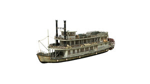 3d model boat steamboat