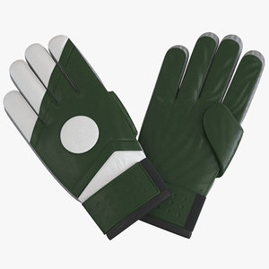 3d goalie gloves green model