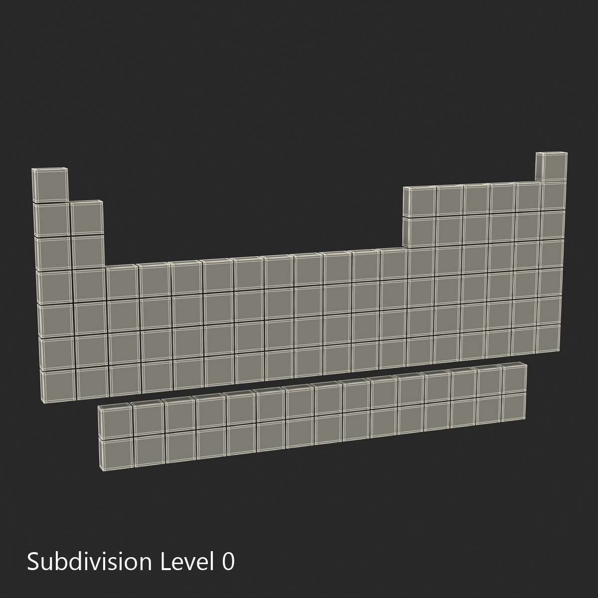 periodic table 3d obj