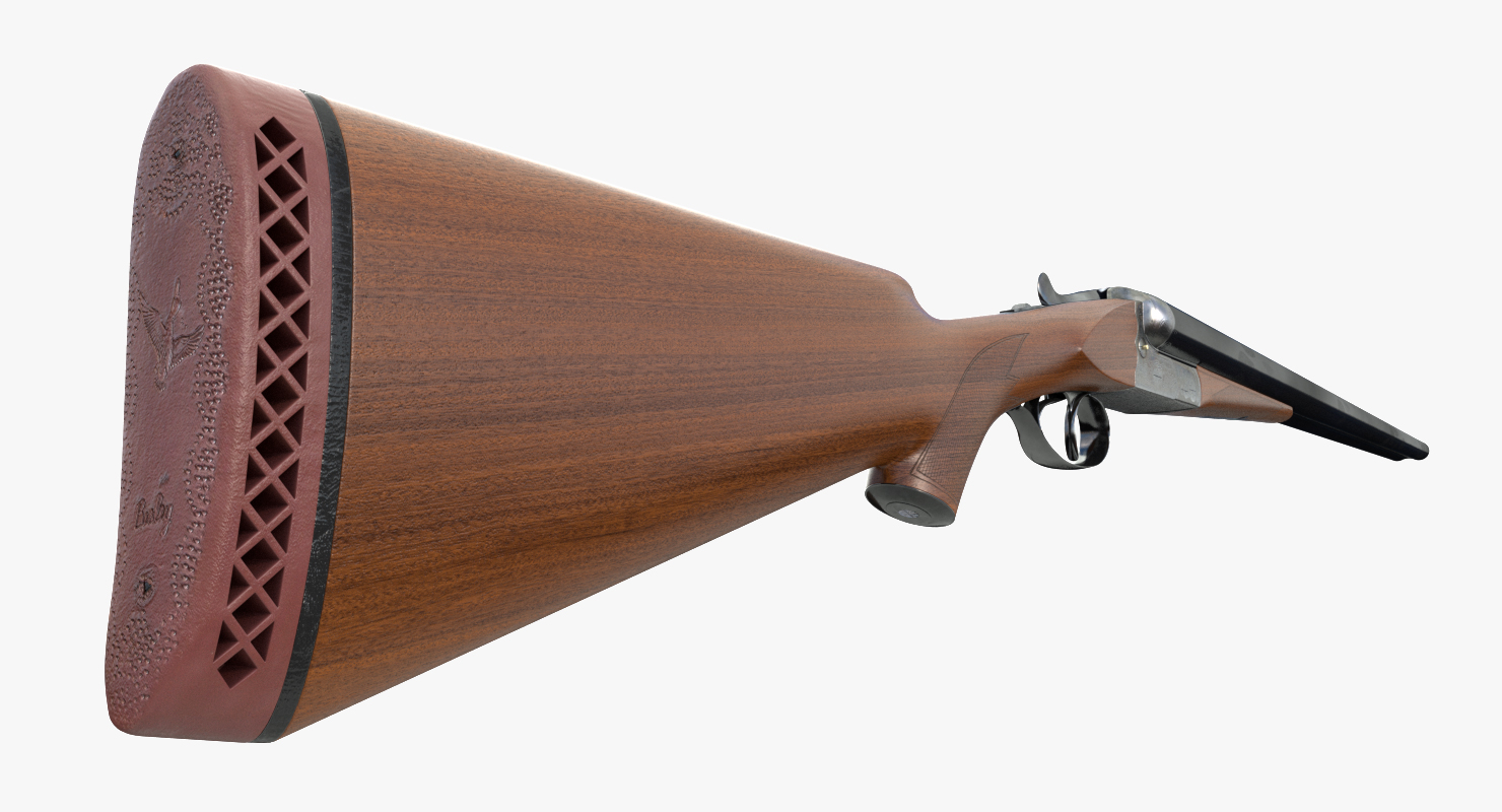 猎枪肩并肩与壳3d模型