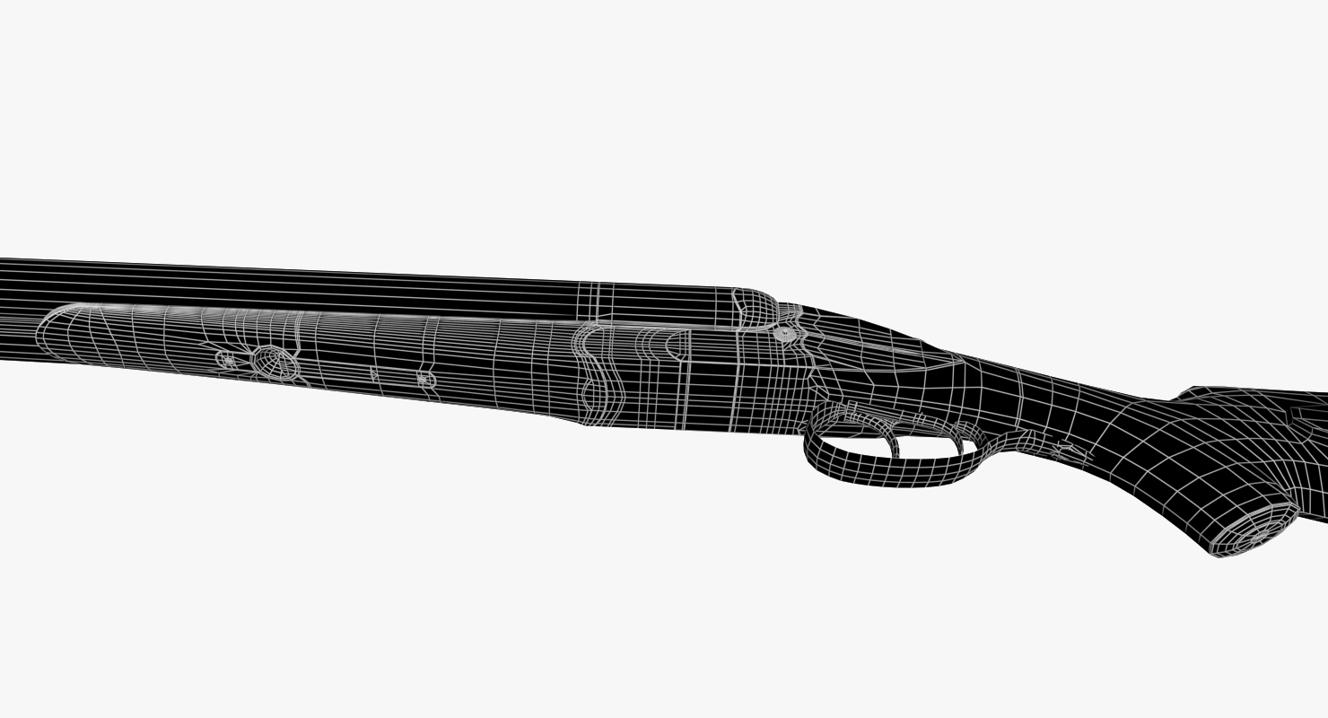 猎枪肩并肩与壳3d模型