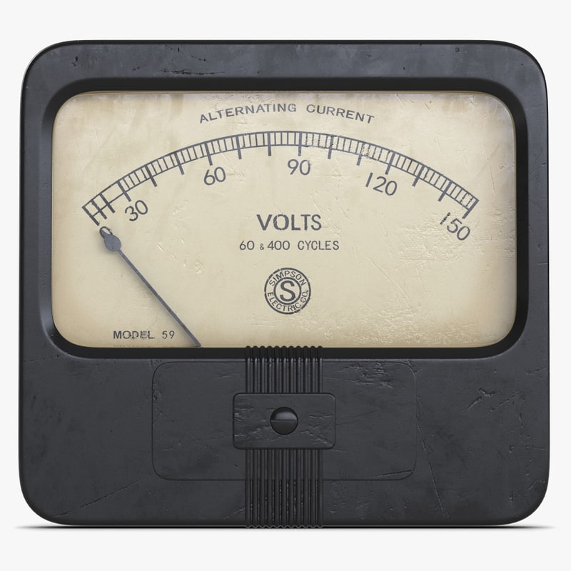 3d model vintage meter 3