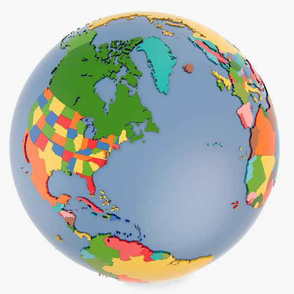 globe map of the world 3d 3d Country World Globe Model globe map of the world 3d