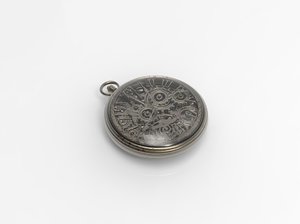 3d model antique pocket watch