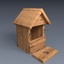 3d bird house model