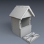 3d bird house model