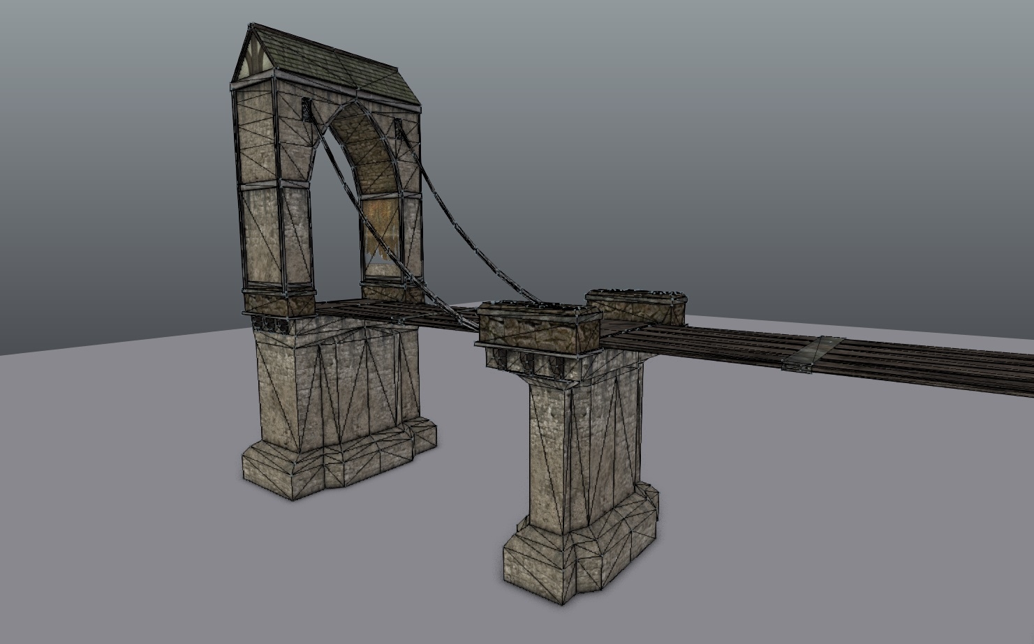 drawbridge medieval city bridge fbx