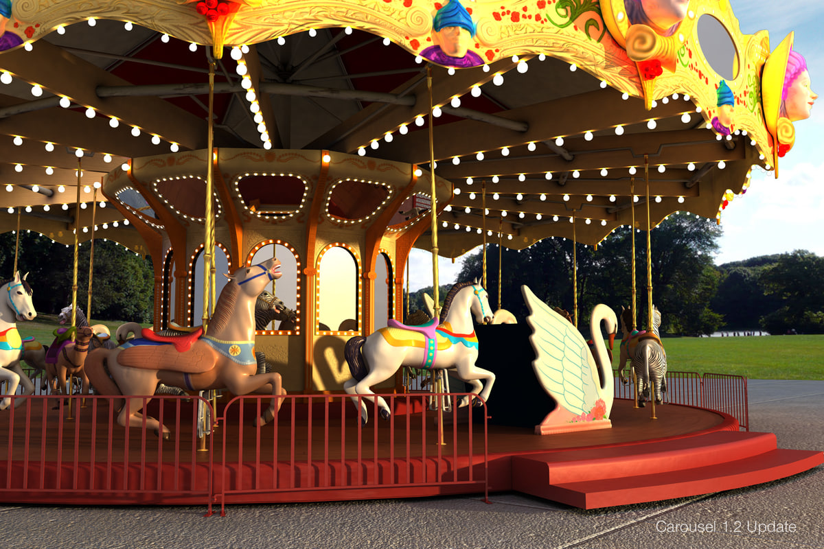 3d model carousel 1 2