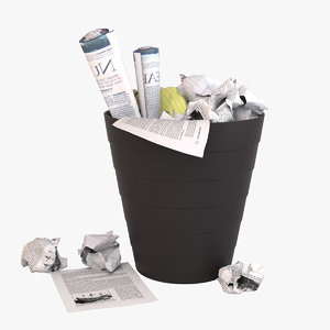 waste paper basket 3d model