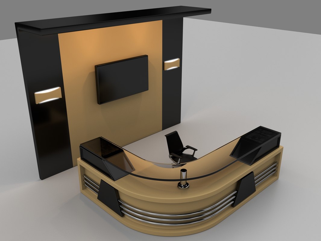 free reception table 3d model