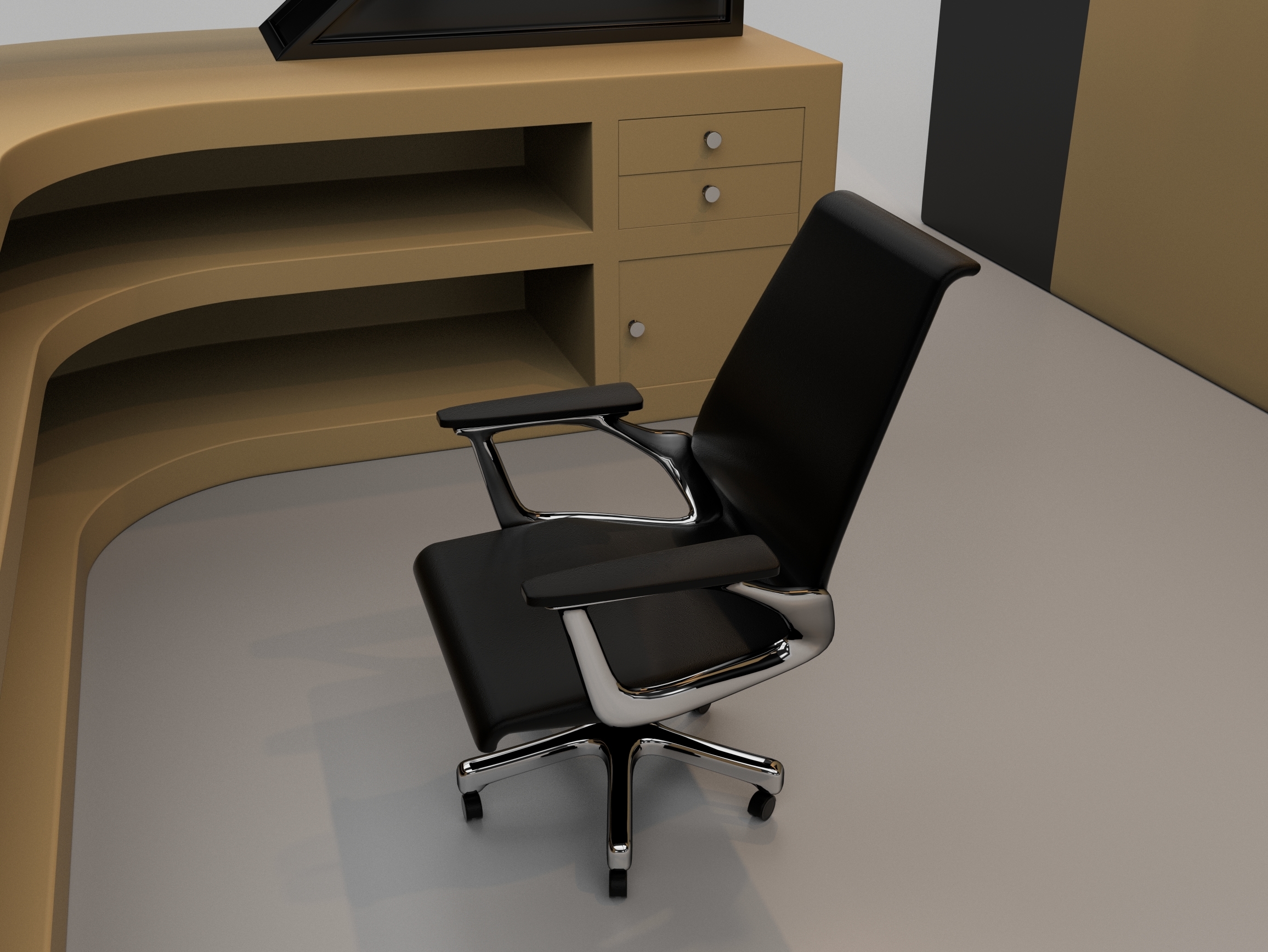 free reception table 3d model