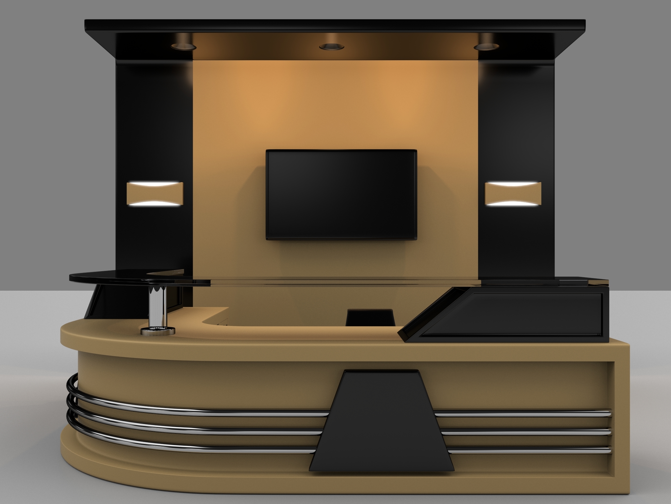 free reception table 3d model