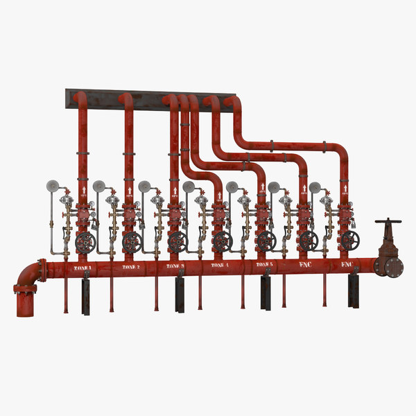 3d model industrial pipes 3