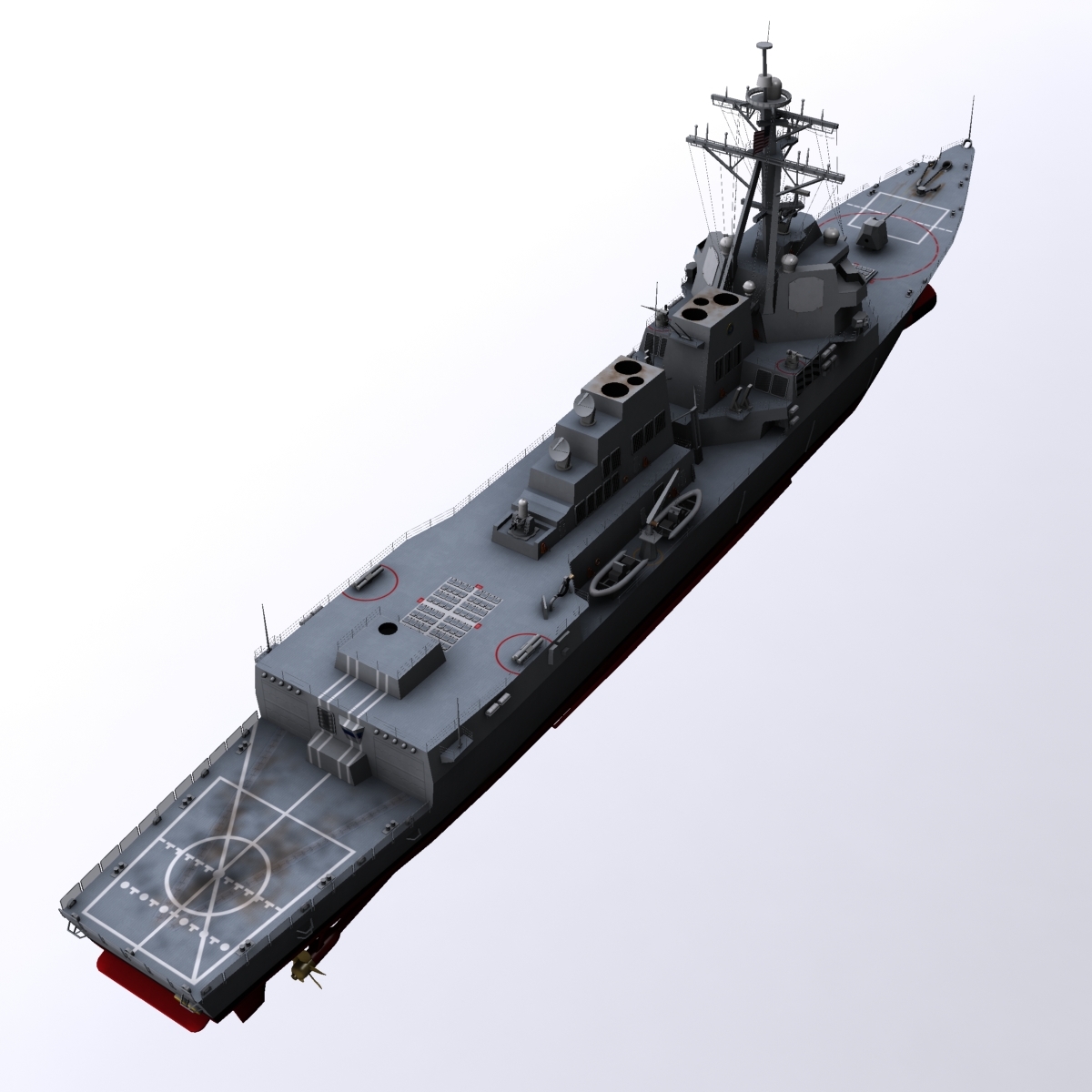 arleigh burke class destroyers 3d model
