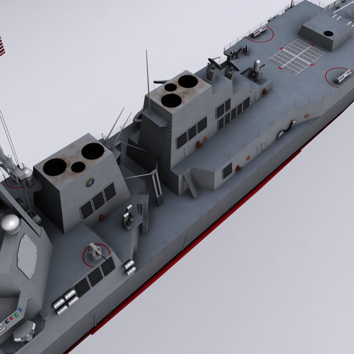 arleigh burke class destroyers 3d model