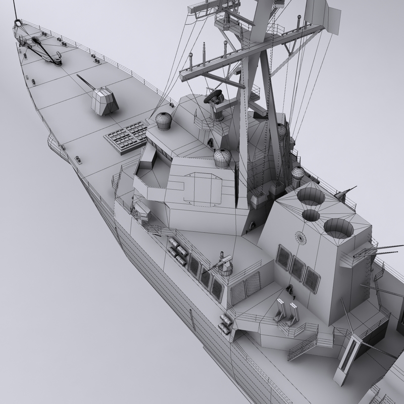 Arleigh Burke Class Destroyers 3d Model