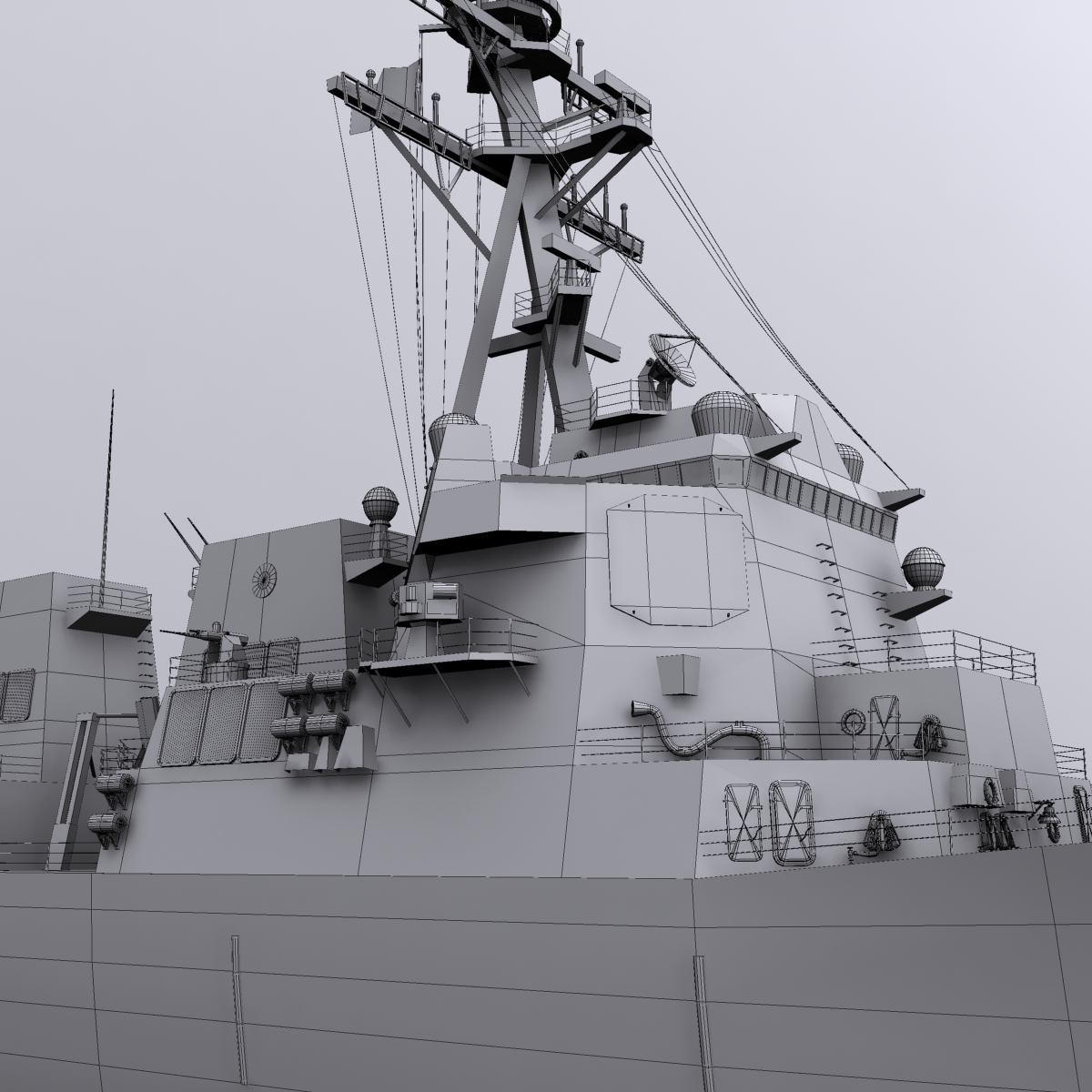 arleigh burke class destroyers 3d model