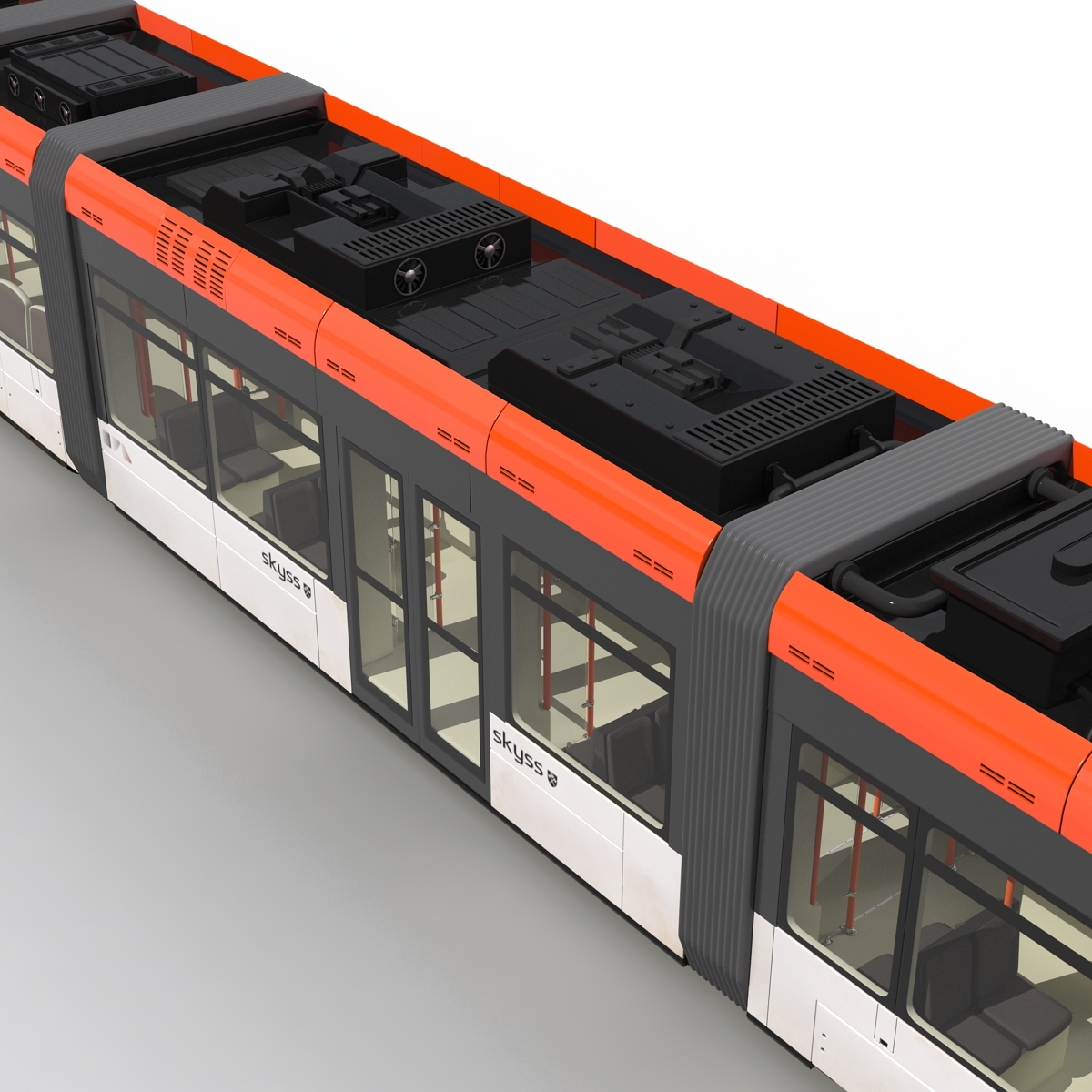 3d model light rail train bybanen