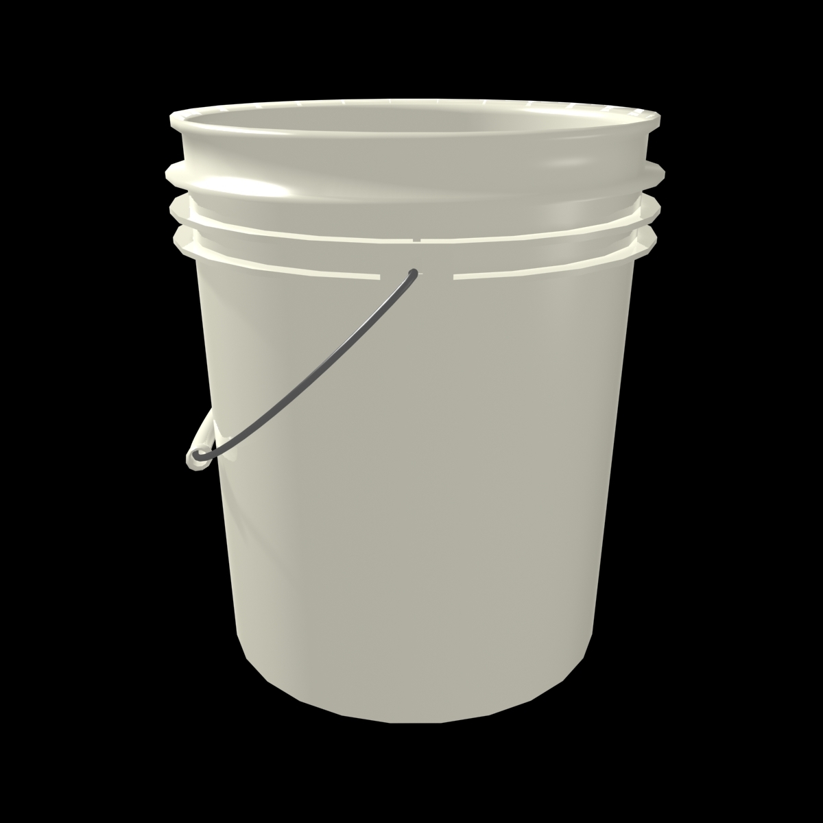 free plastic bucket 3d model