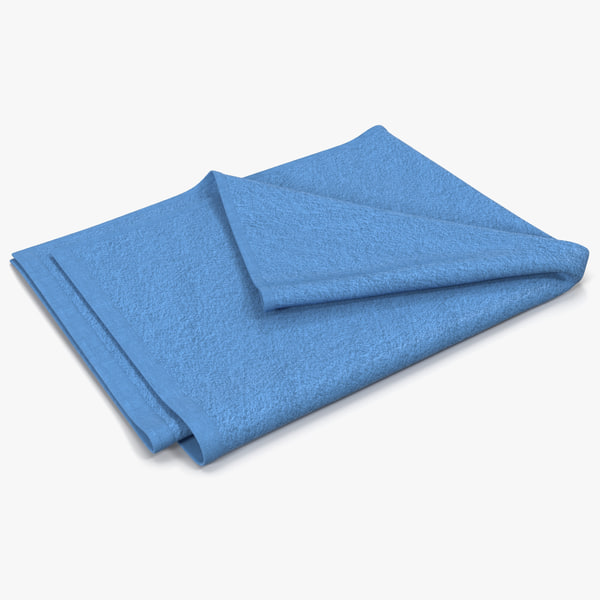 3dsmax towel 4 blue