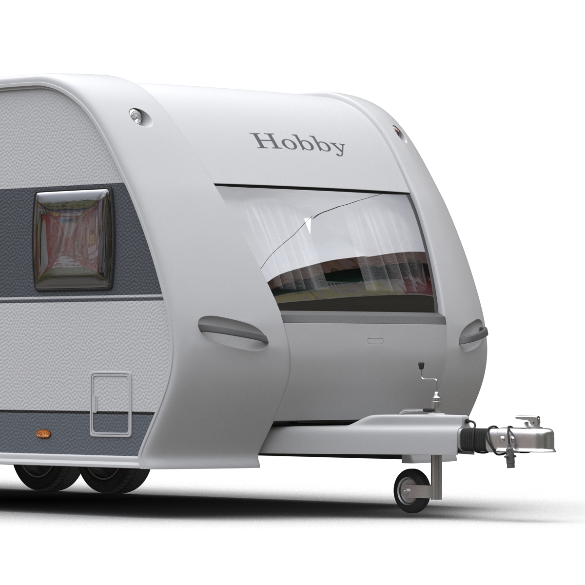 hobby caravan prestige rigged 3d model