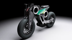 3d model of futuristic motorcycle