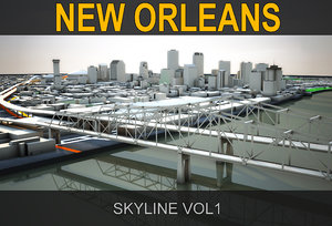 3d model new orleans skyline vol1