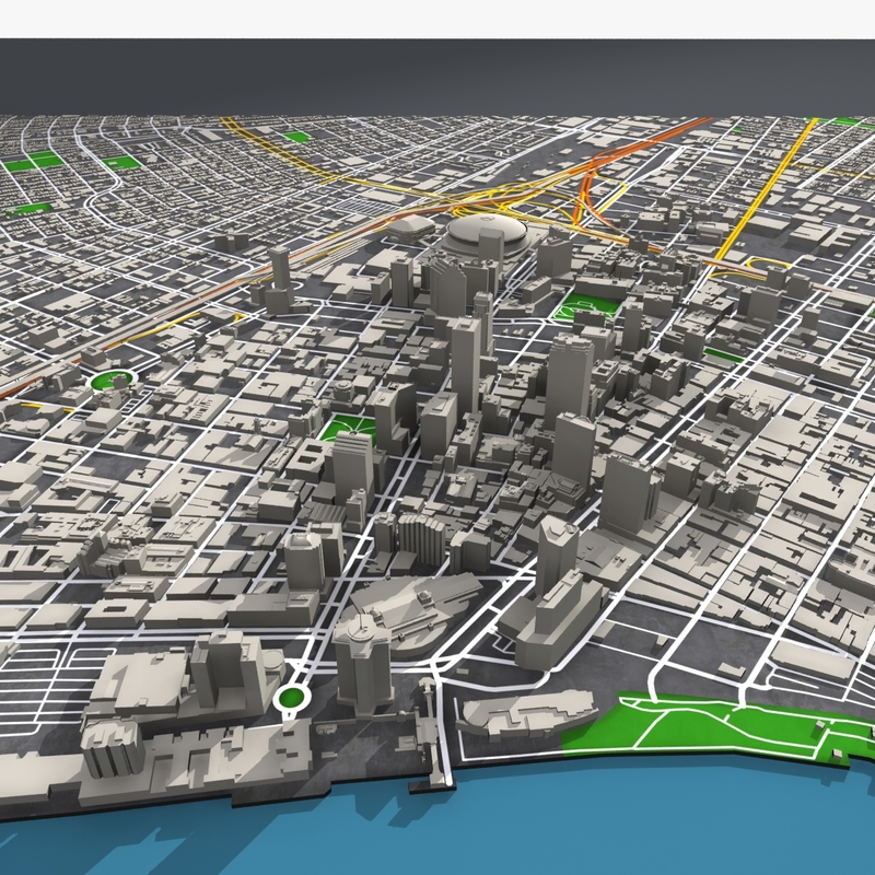 3d model new orleans skyline vol1