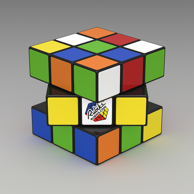 3dsmax scrambled rubik s cube