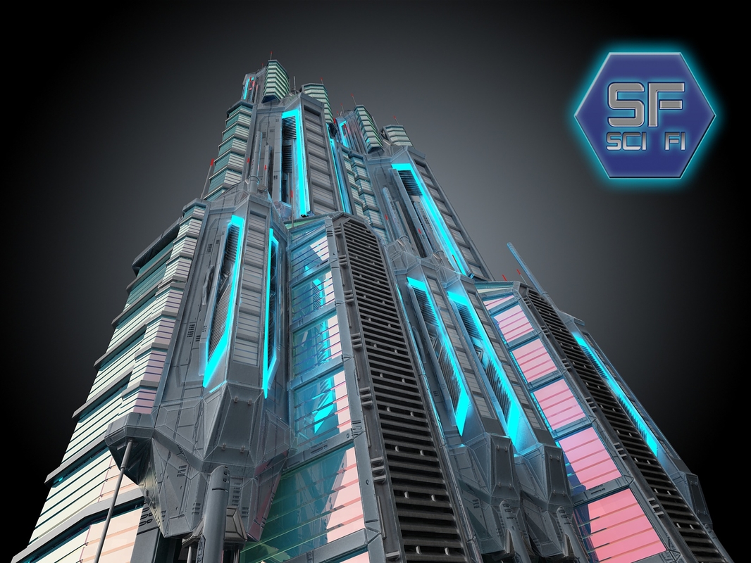 3d Model Sci Fi Futuristic Building