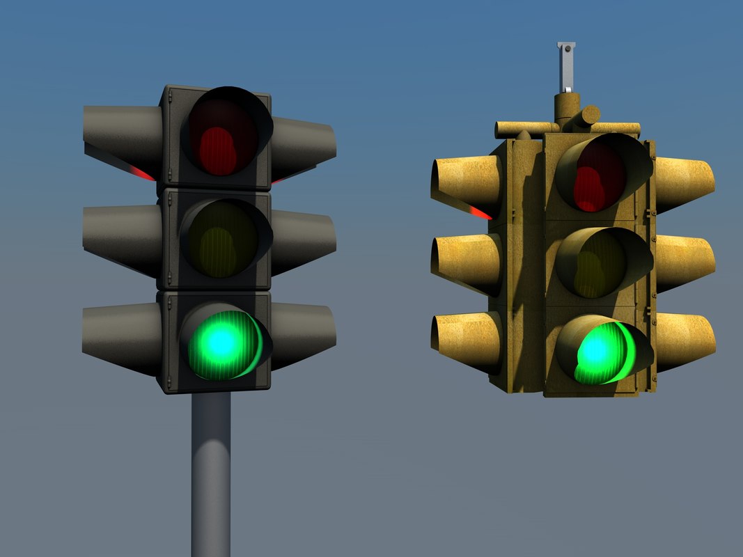 3d model traffic lights