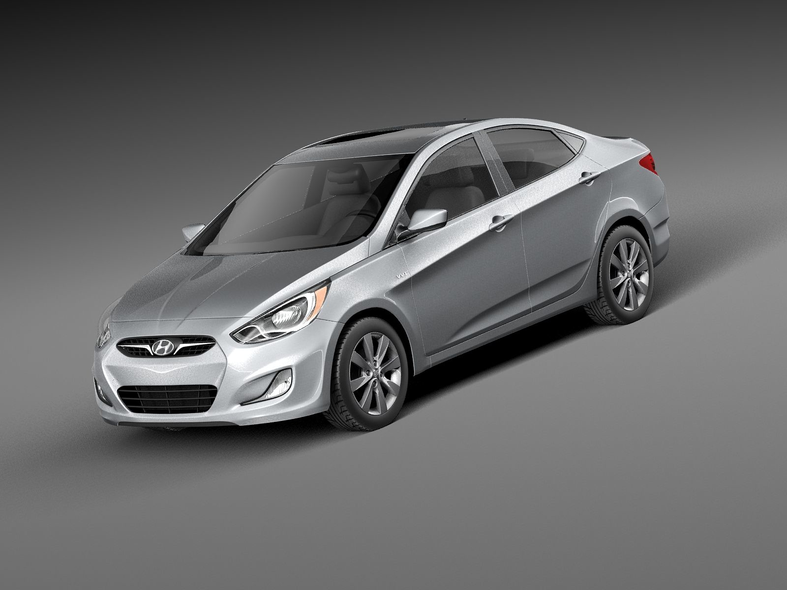 3d model hyundai accent 2012 sedan