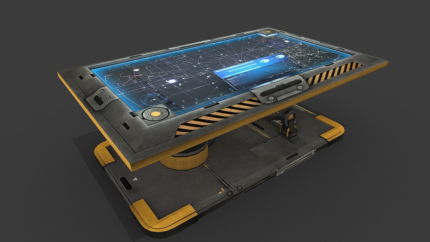 3d Sci Fi Hologram Table 