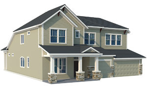 3d model home roof